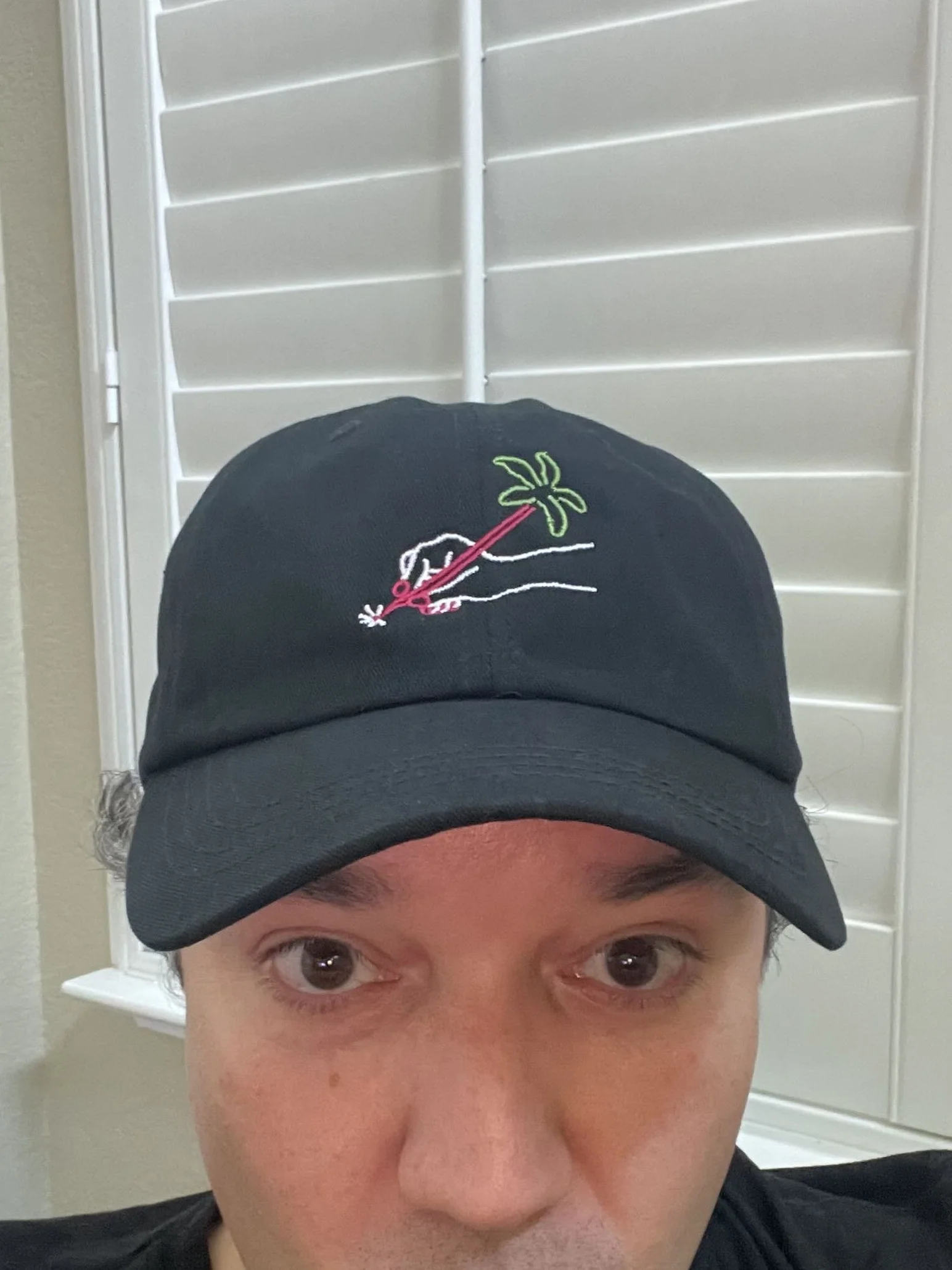 palm tree quill dad hat product image (1)