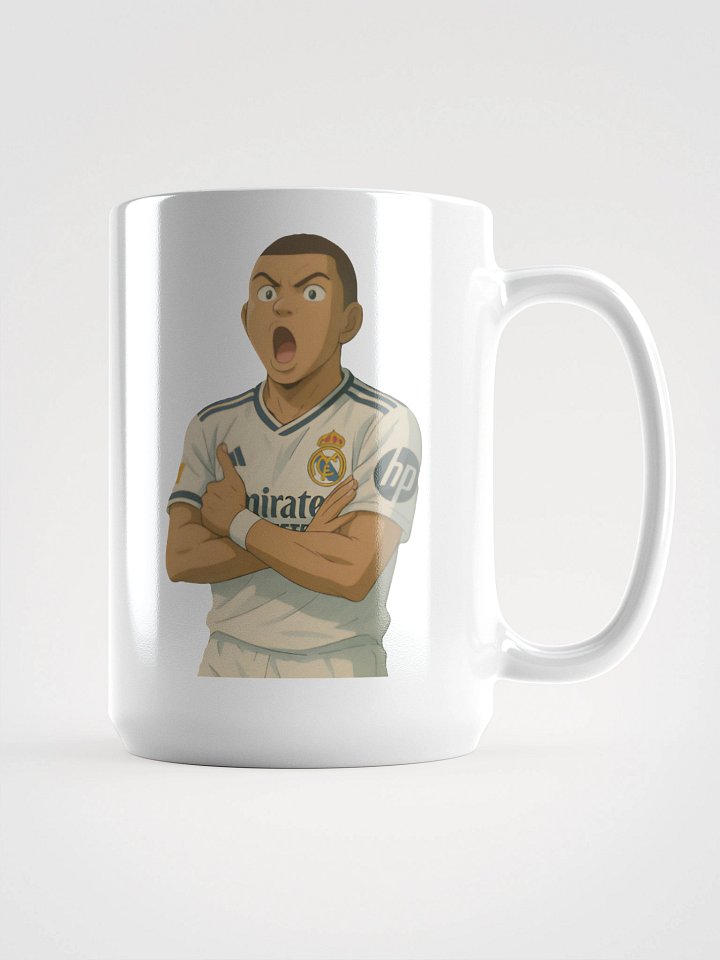 Glossy Mug - Kylian Mbappe Goal Celebration - Real Madrid (Various Colours) product image (1)