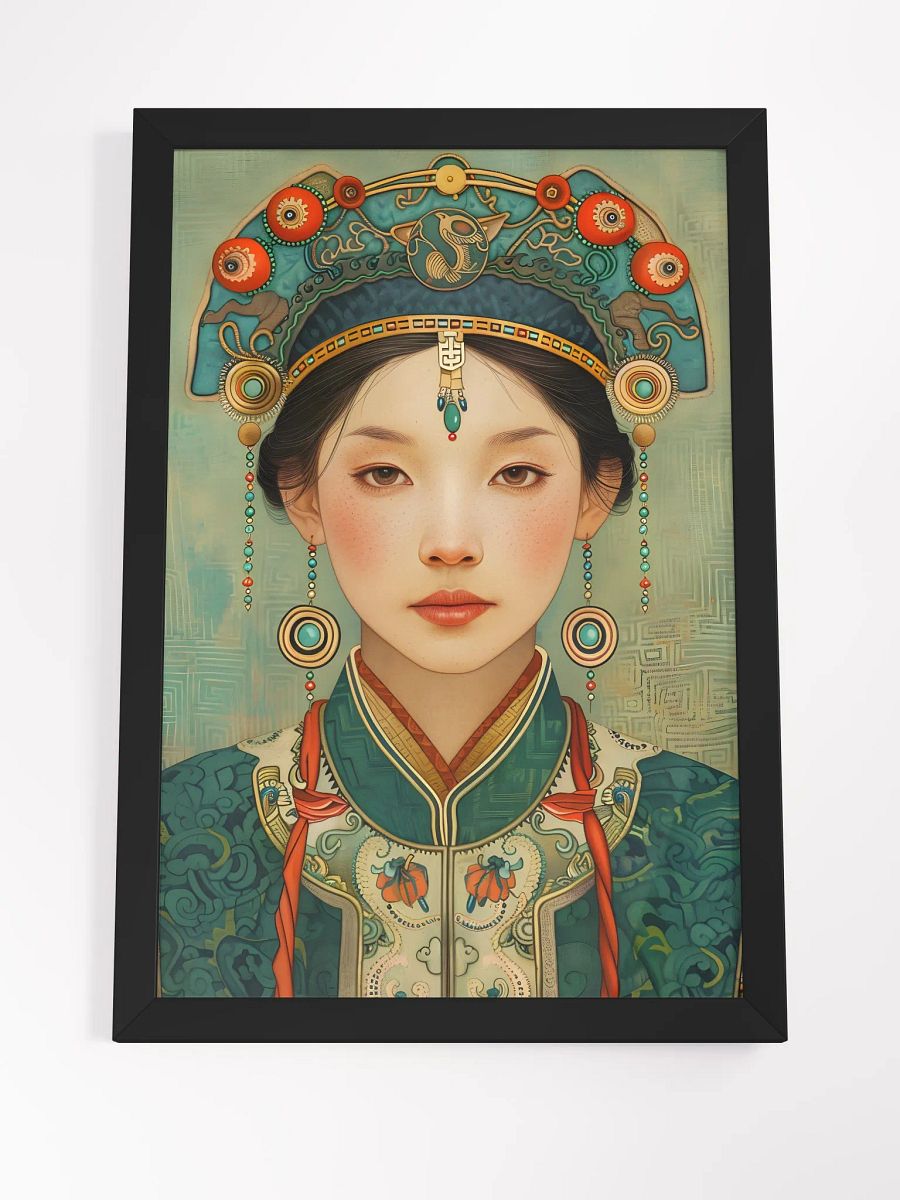 Elegant portrait of woman in traditional attire and jewelry product image (4)