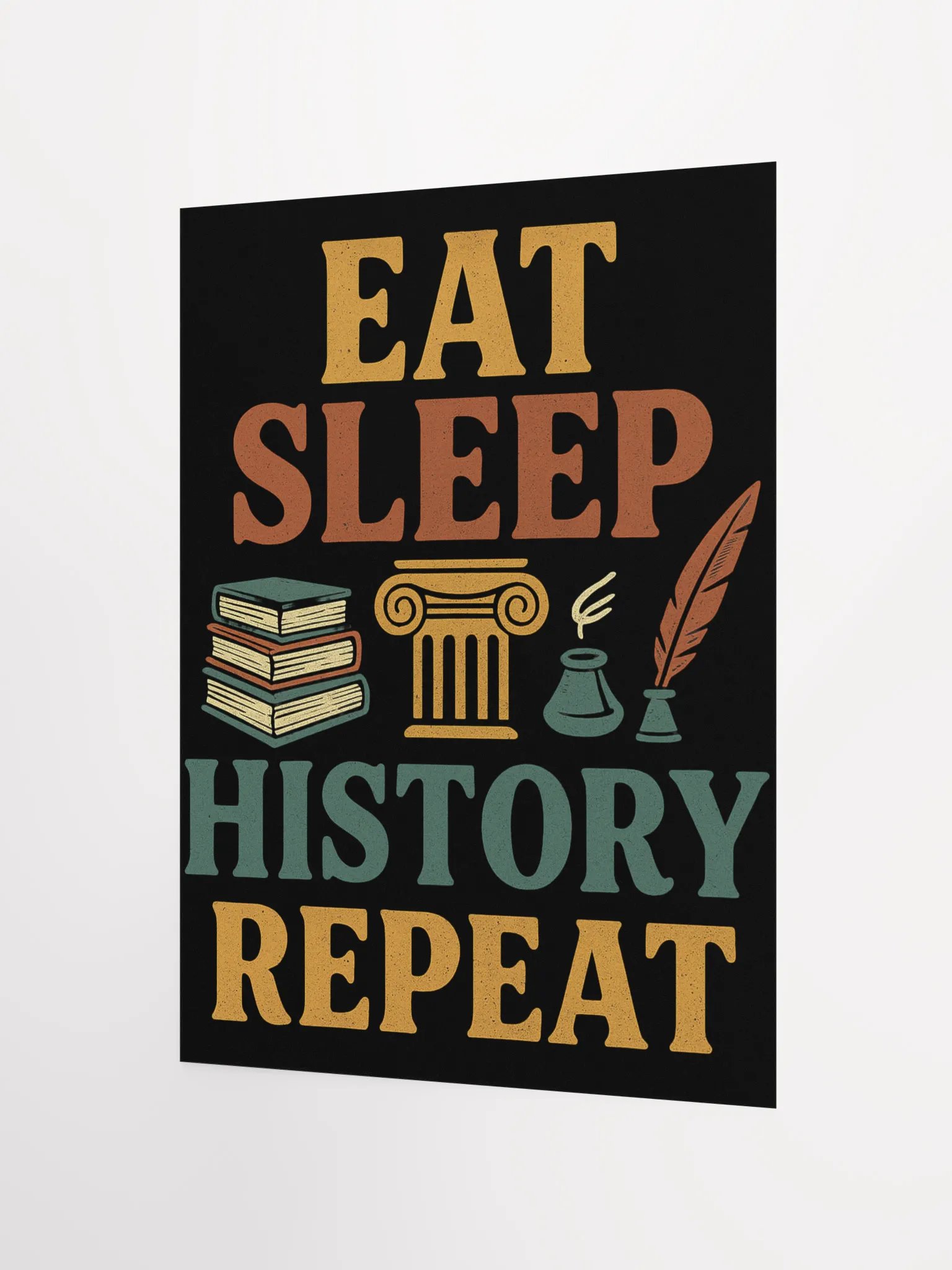Eat Sleep History Repeat Poster – History Classroom Decor product image (3)