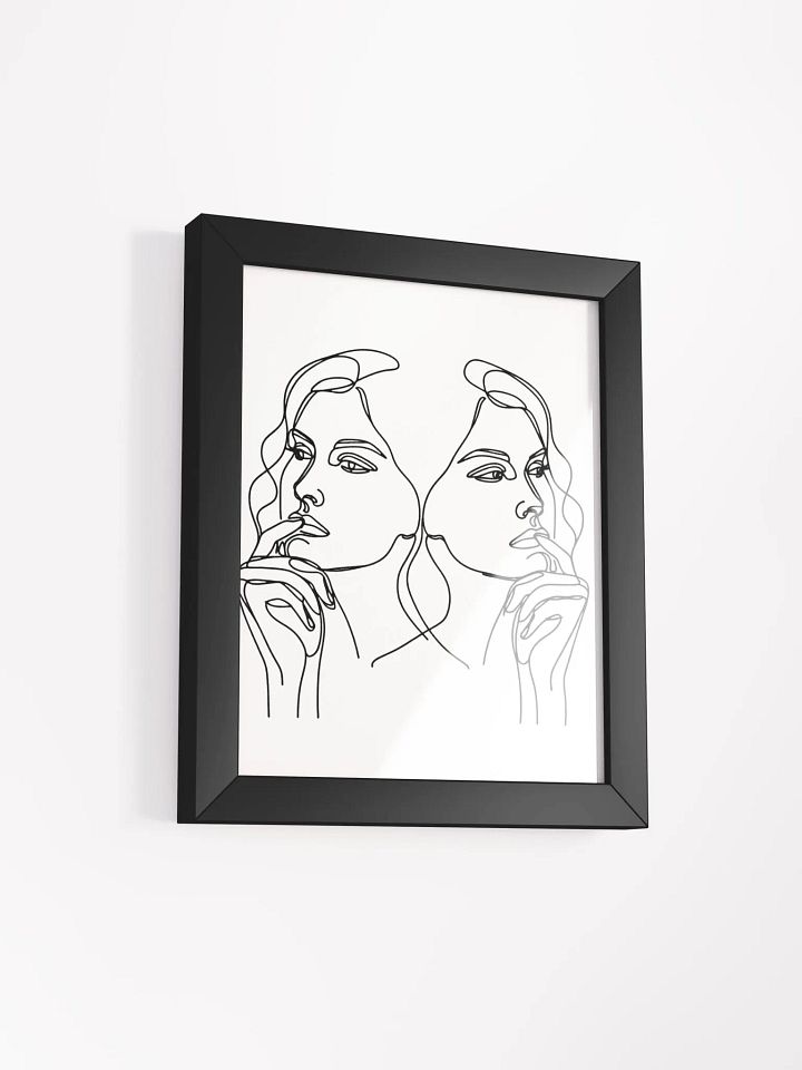 Thoughtful Female Faces Line Art Poster product image (43)