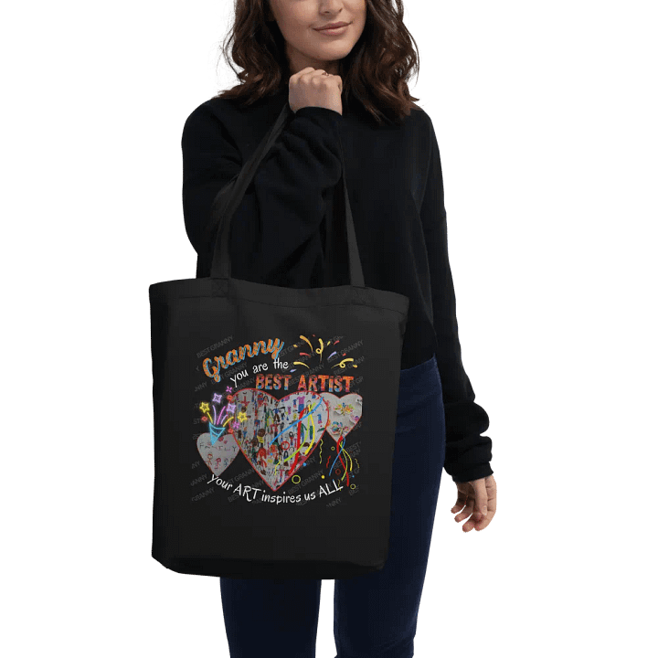 tote bag 'granny you are the best artist .  Your rt inspires us all. perfect gift for granny. product image (2)