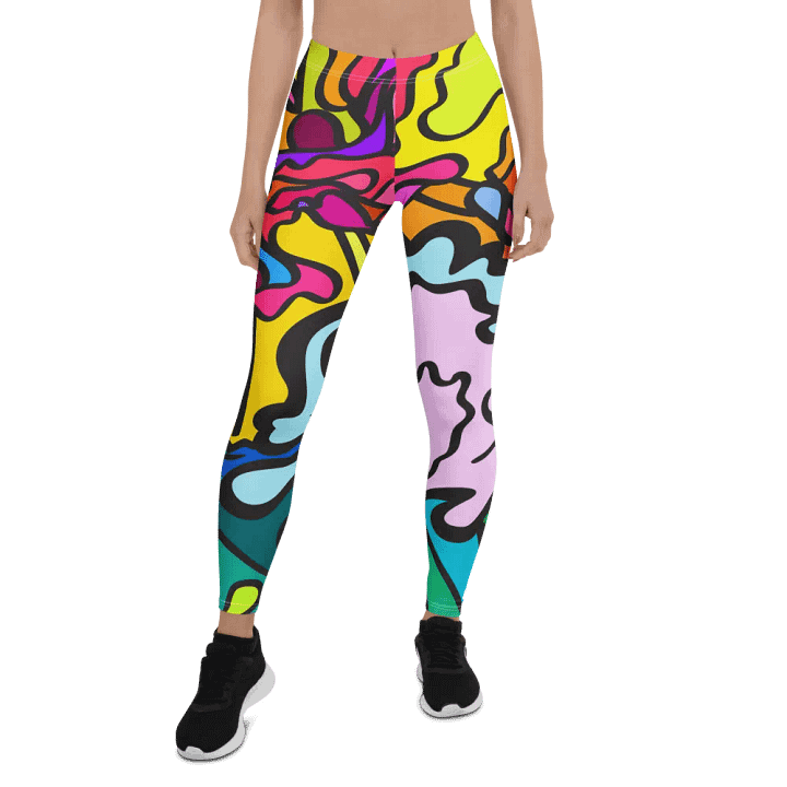 Vibrant Swirl All-Over Leggings - Wave at Sunset product image (1)