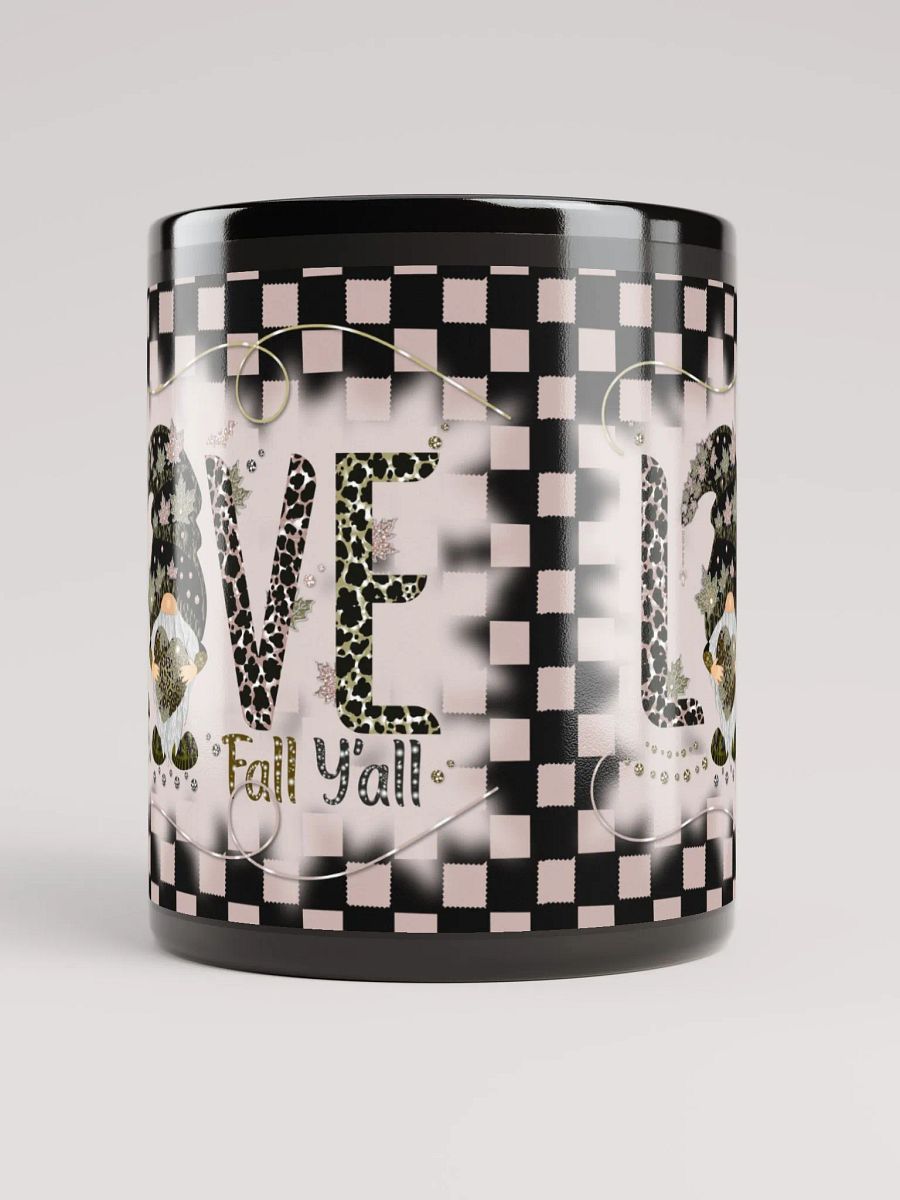 Gnome Love Fall Yall Glossy Black Mug product image (5)