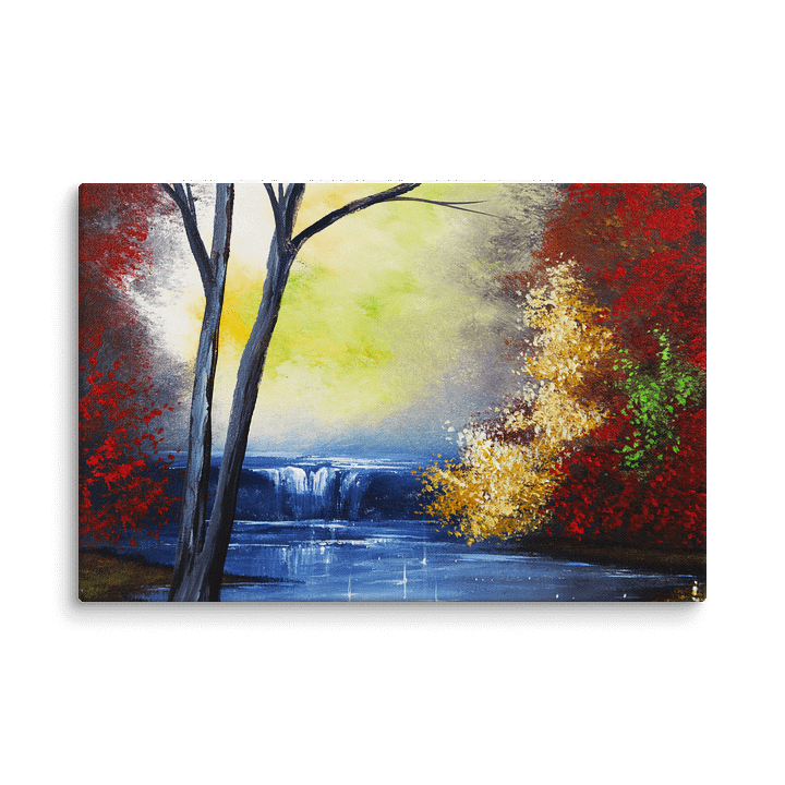 Little Happy Waterfall Autumn Landscape product image (1)