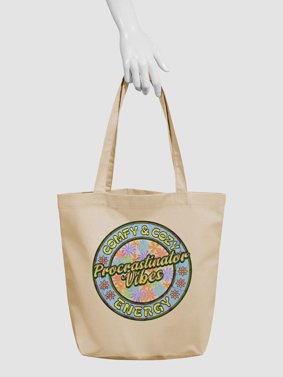Procrastinator Vibes Comfy And Cozy Energy Eco-Friendly Tote product image (6)