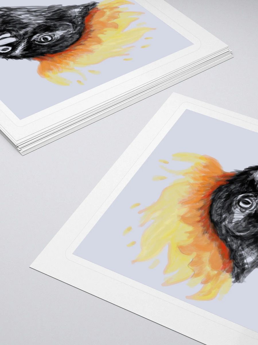 Flame Crest Bird Kiss Cut Sticker 4