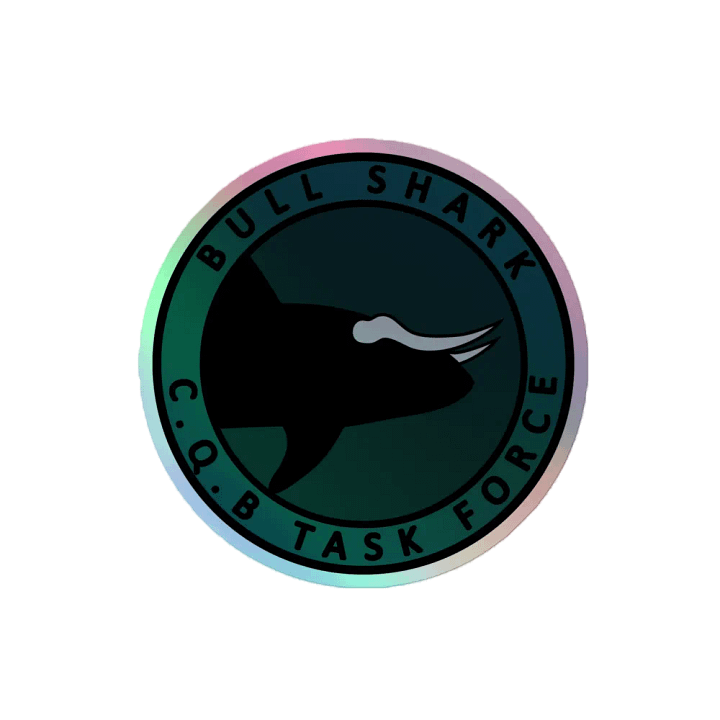 Holographic Bull Shark C.Q.B Task Force Sticker product image (2)