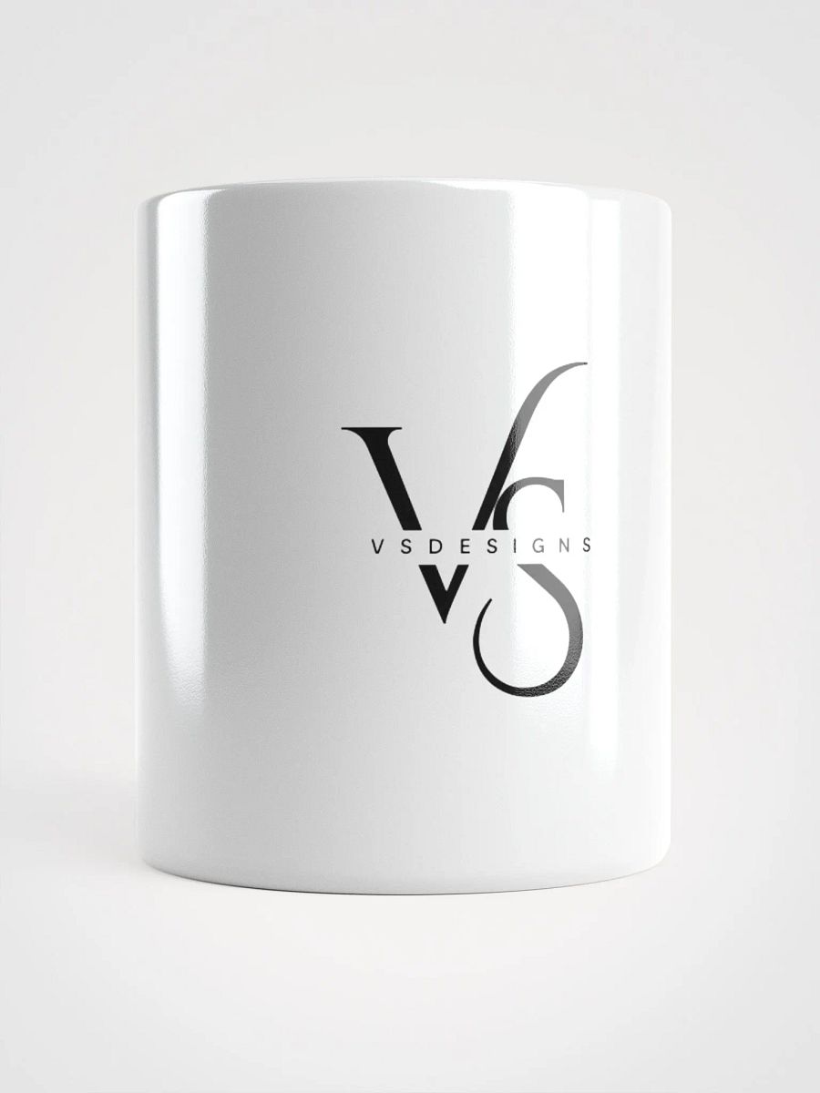 Elegant Calligraphy Vsdesigns Logo White Glossy Mug #2 product image (1)