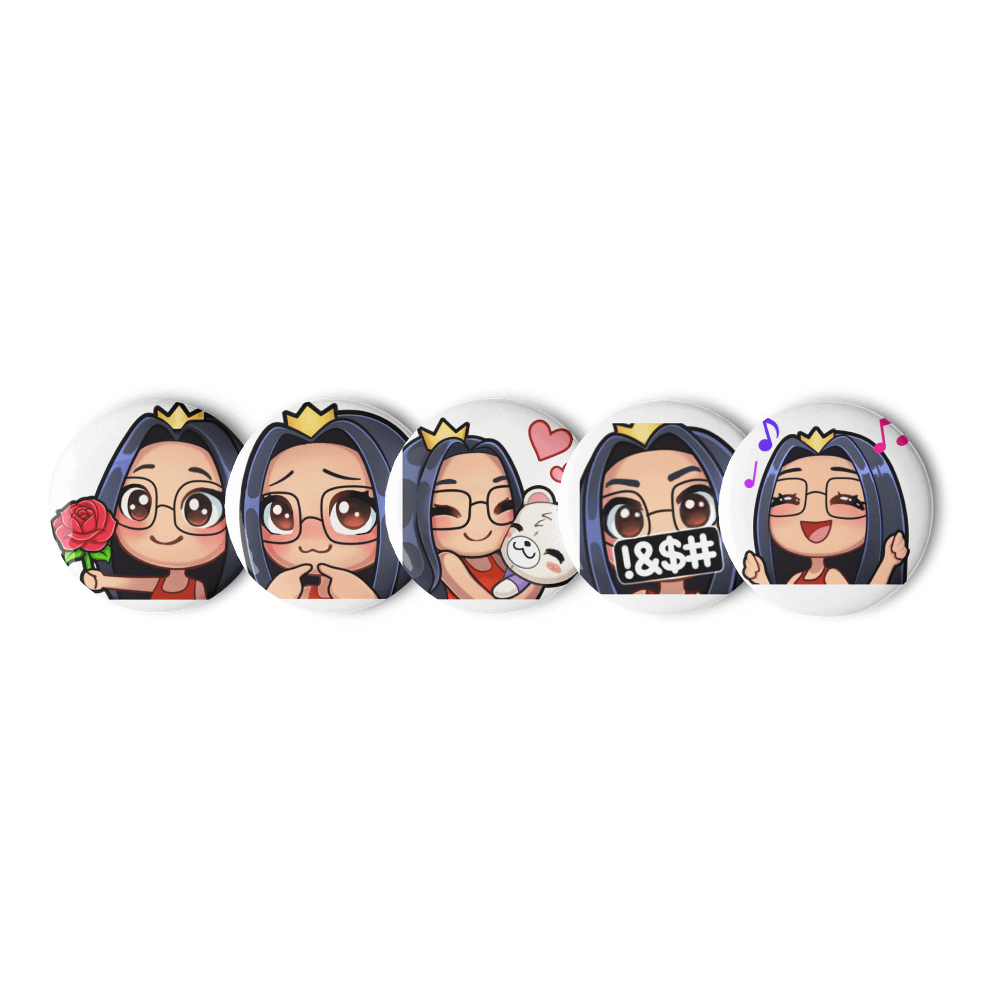 QueenBia Pin Buttons Set product image (1)