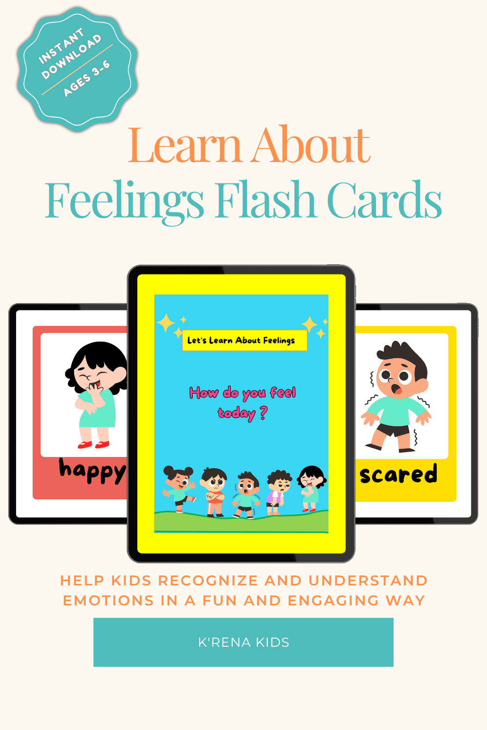 Let's Learn About Feelings Flashcards product image (1)
