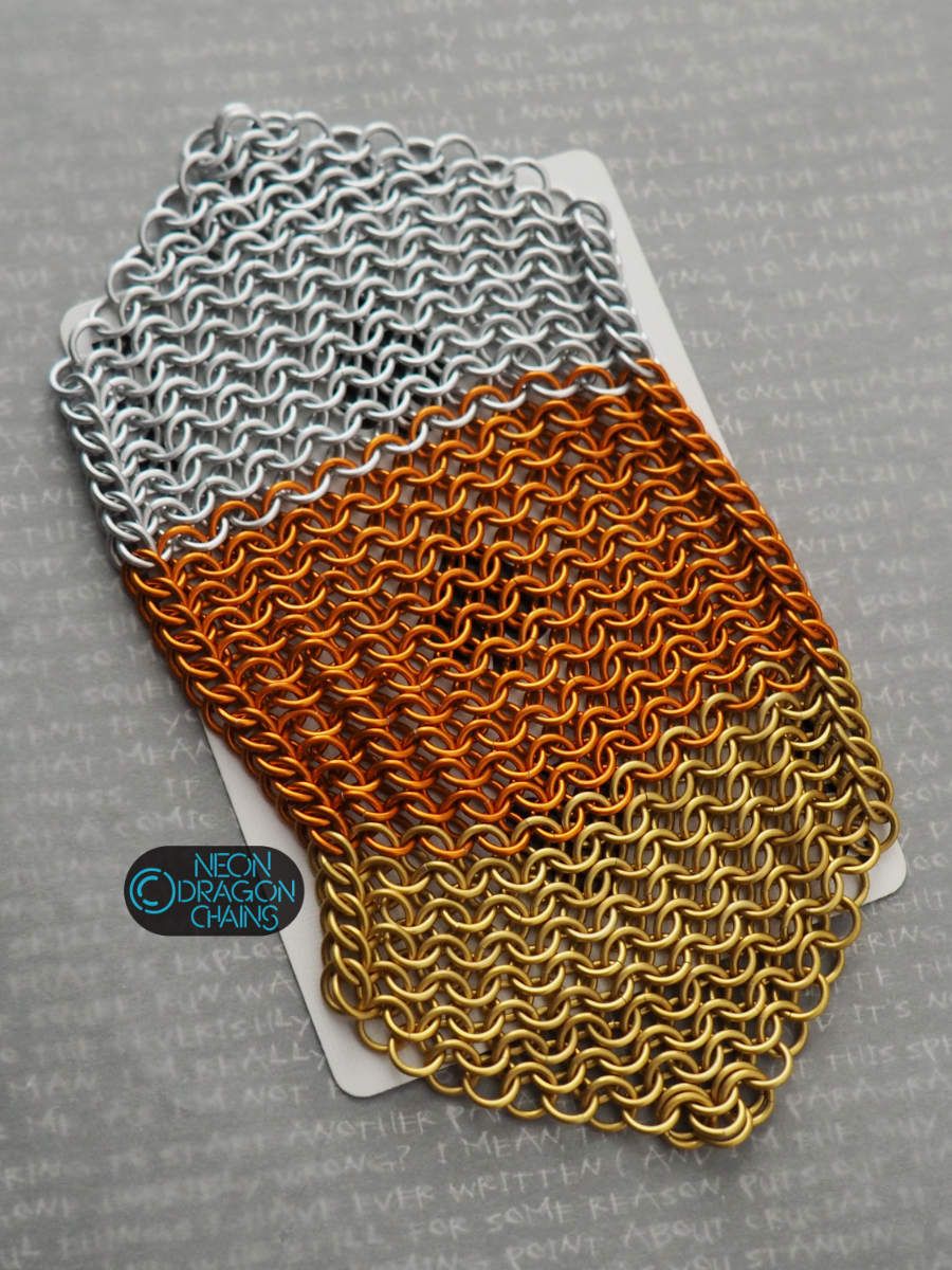 Chainmaille Fidget Fabric / Candy Corn OOAK product image (3)