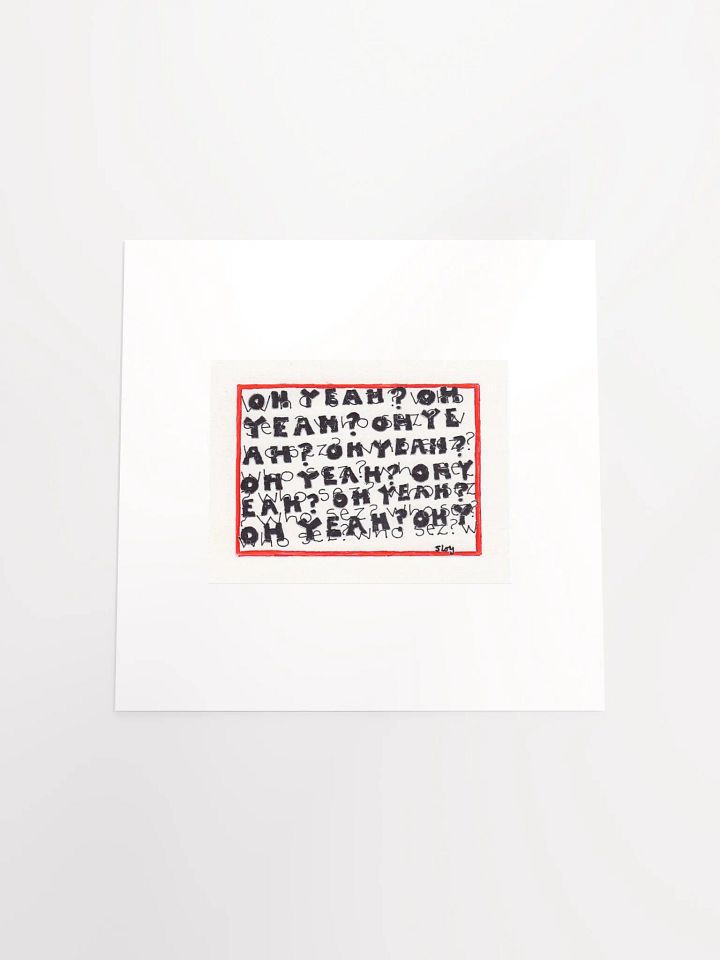 oh yeah? who sez? panel card print product image (2)