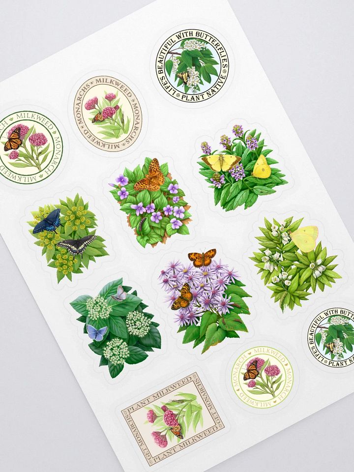 Butterflies & Host Plants Stickers product image (1)
