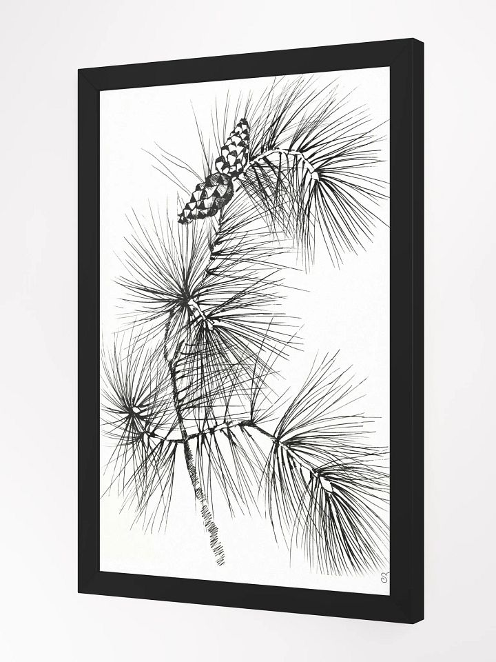 Pine Branch Serenity Framed Poster - Pine Branch and Cones product image (4)