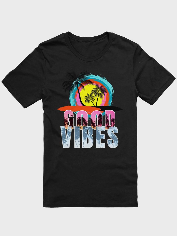 Tropical Sunset 'GOOD VIBES' T-Shirt product image (1)