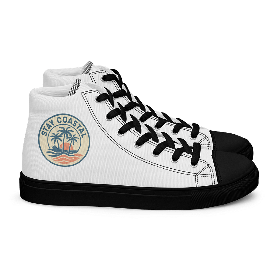 Coastal Sunset Women's High Top Canvas Shoes product image (2)