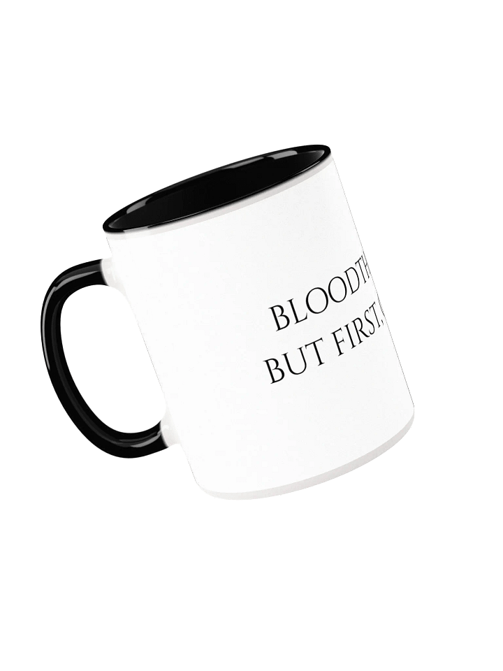 "BLOODTHIRSTY BUT FIRST, COFFEE" Mug (Colors) product image (1)
