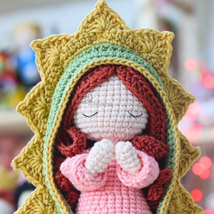 Virgin of Guadalupe Amigurumi Crochet Pattern - Virgen de Guadalupe Amigurumi Patrón de Crochet (digital download) product image (2)
