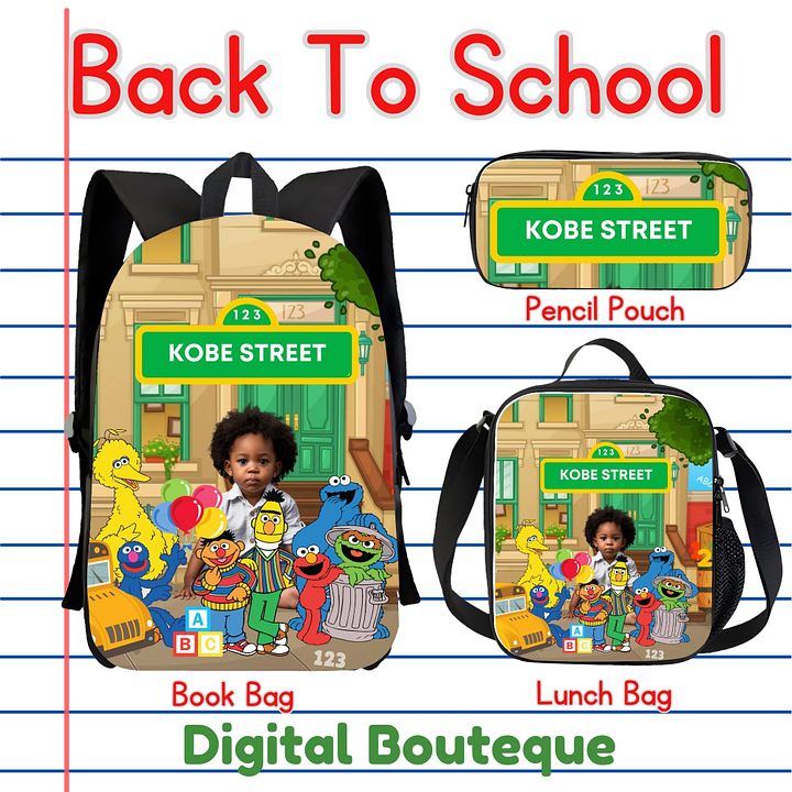 Personalized Sesame Street Design Back to School Customizable Canva Template Set product image (1)