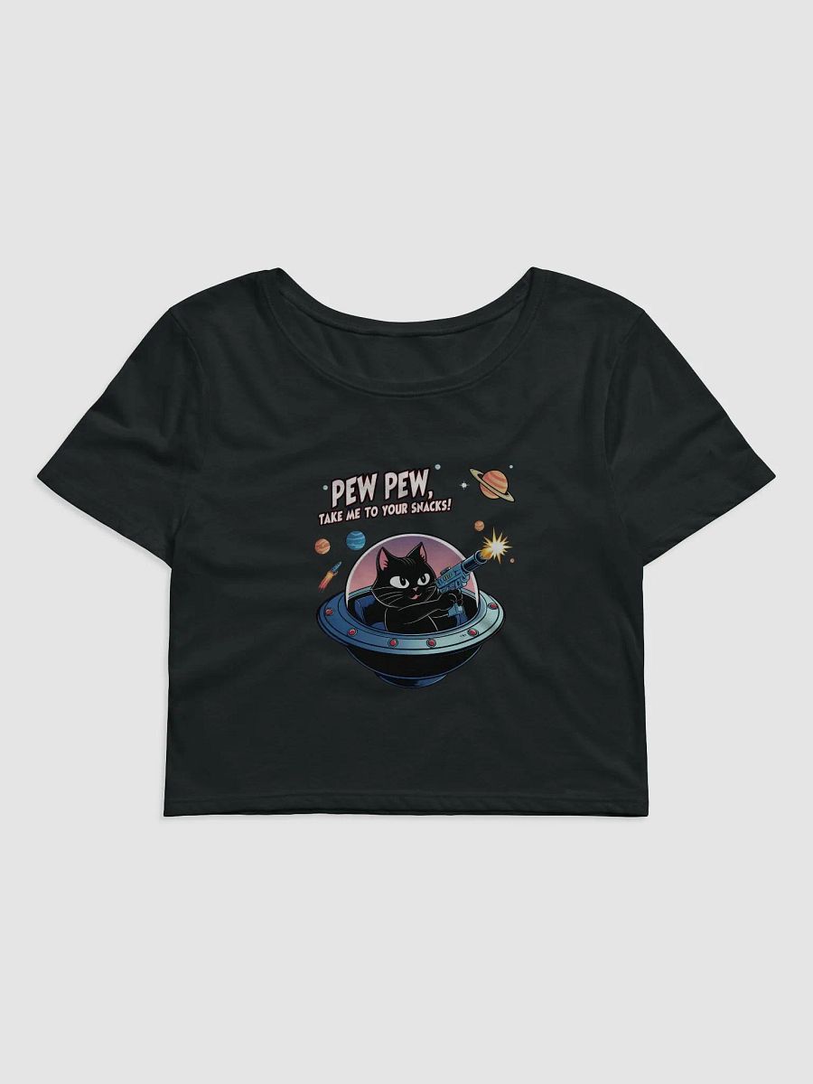 Pew Pew Cat Snack Attack - funny graphic t-shirt product image (1)