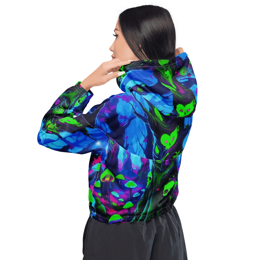 Neon Skull Forest Women's Windbreaker product image (5)