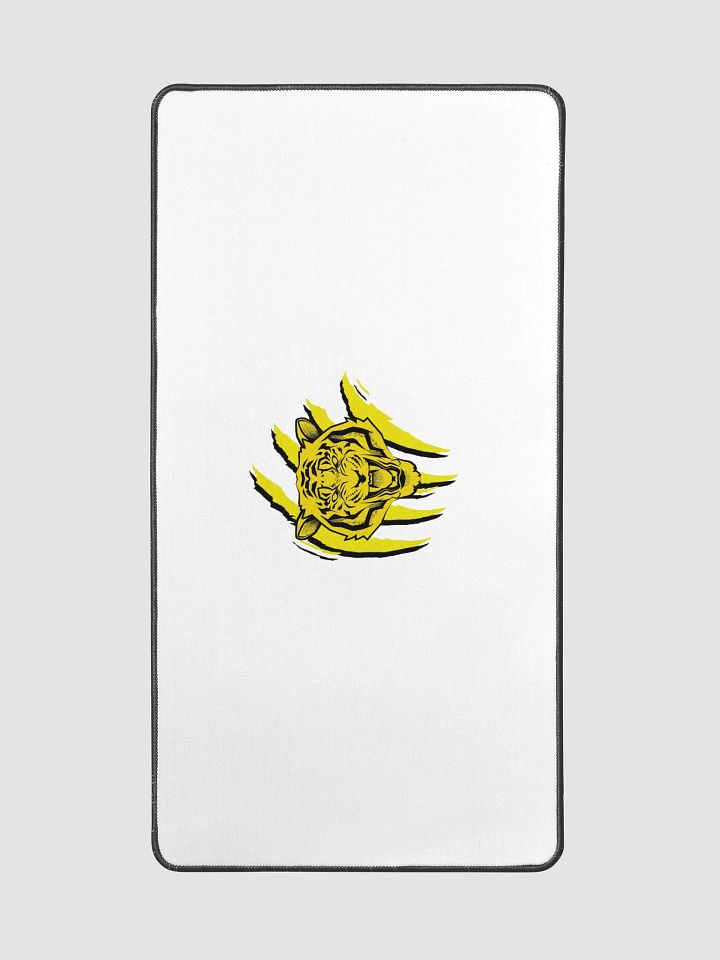 Alfombrilla de escritorio con diseño de tigre feroz (Blanca) product image (2)