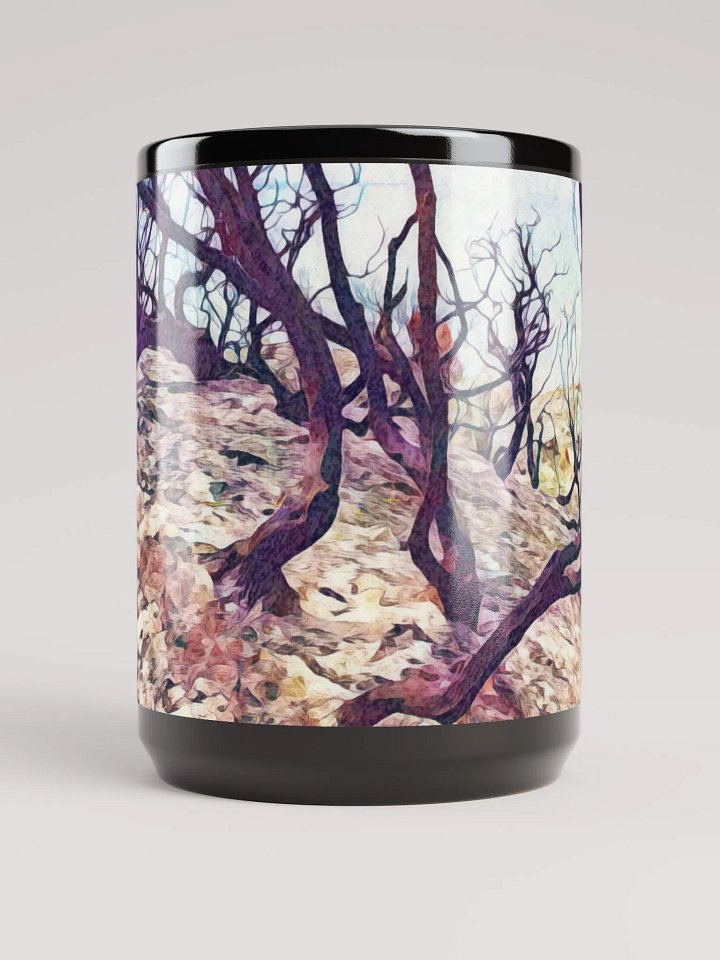 Abstract Graphic | Black Coffee Mug | Twisted Treescape product image (2)