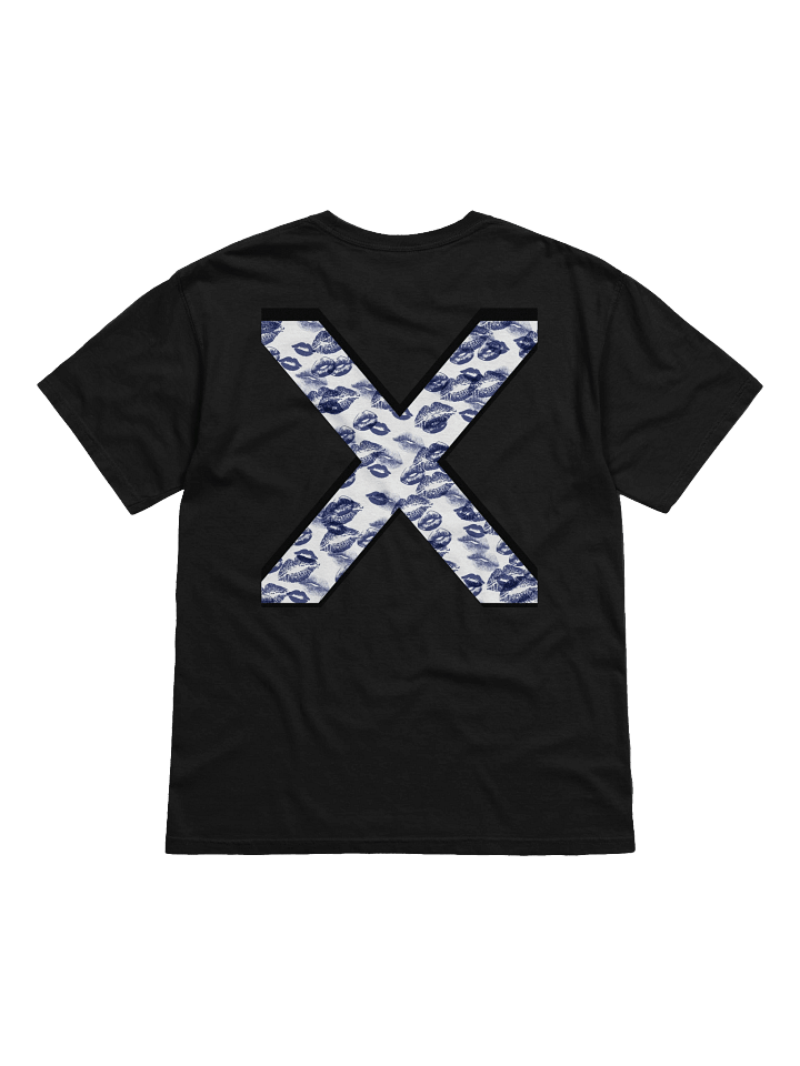 White X Dark Blue Lipstick Kisses | Shirt product image (21)