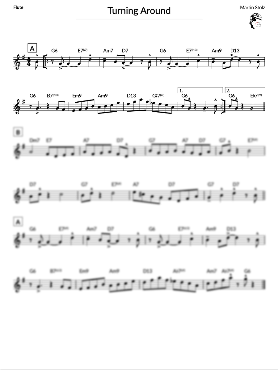 Turning Around - Flute (Exercise 6 Jazz Studies) product image (2)