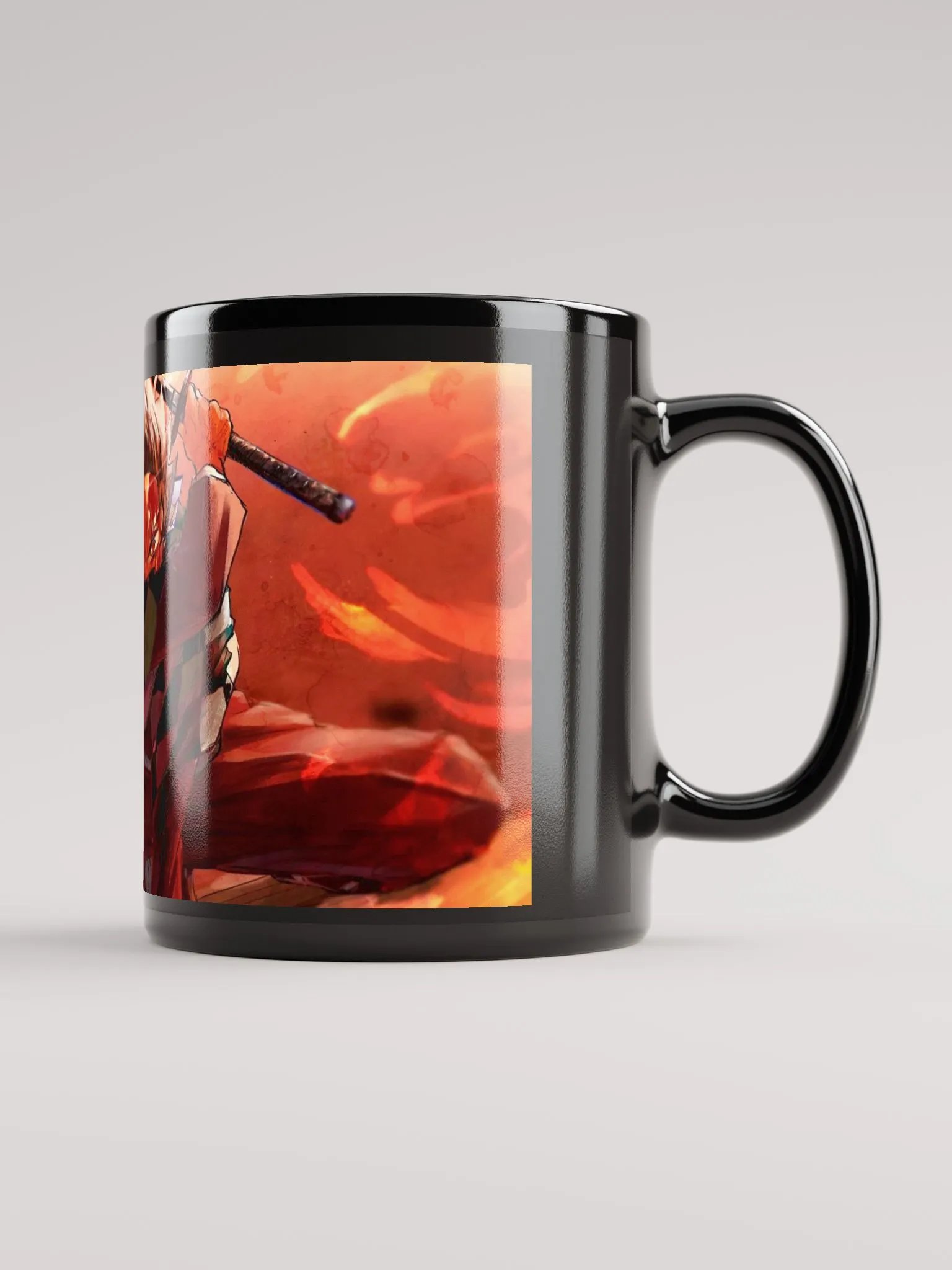 Flaming Samurai Mug - Premium Ceramic Coffee Mug for Anime & Samurai Lovers product image (1)