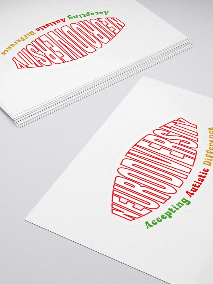 Neurodiversity, Accepting Autistic Difference Kiss Cut sticker product image (1)