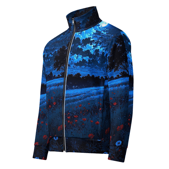 Moonlit Meadow Landscape Art Style Unisex Track Jacket product image (1)