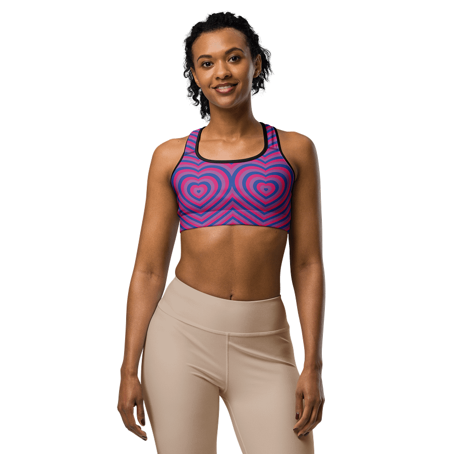 Bisexual Pride Hearts Sports Bra product image (1)