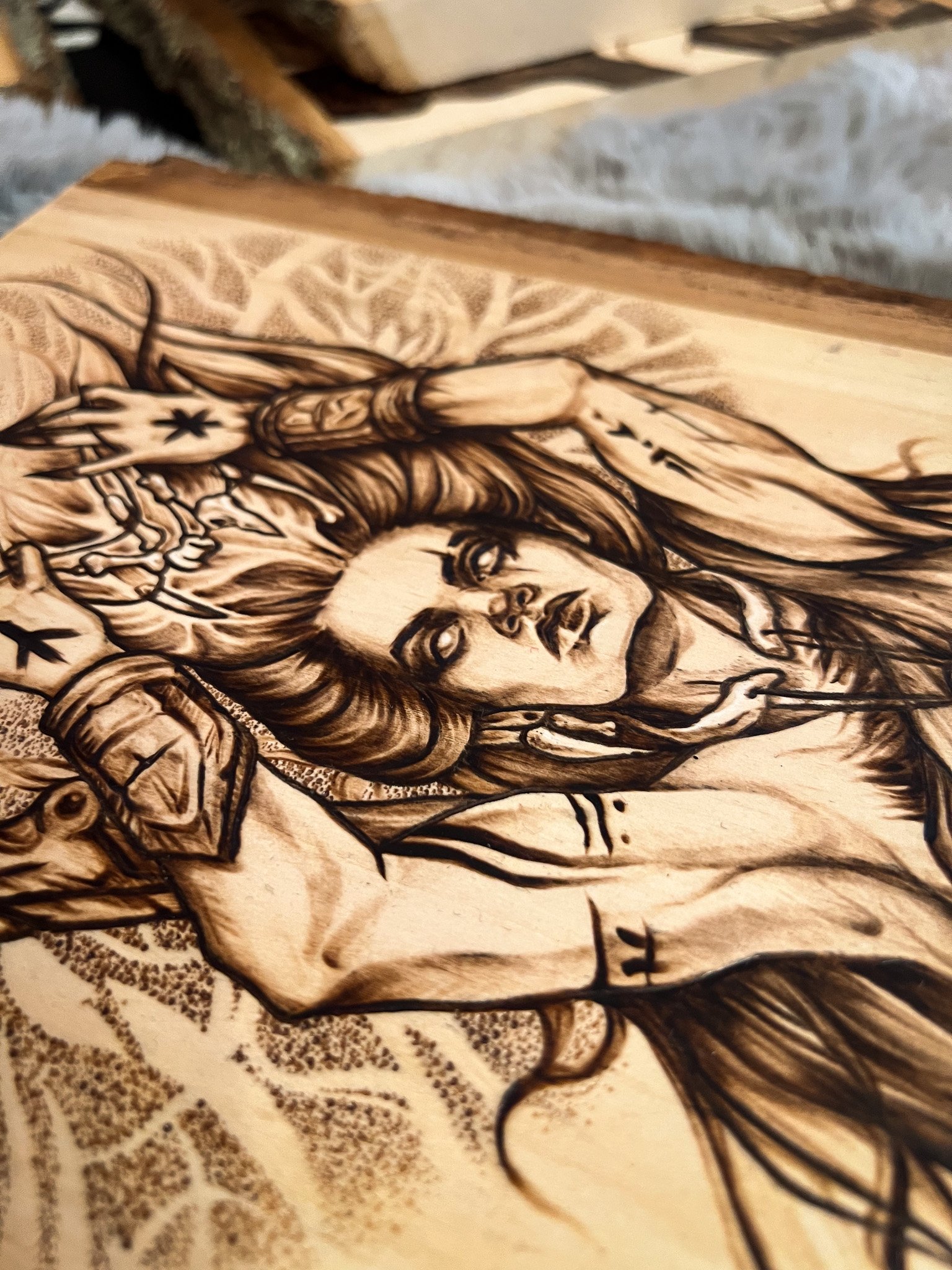 Freyja - Norse Warrior Pyrography product image (2)