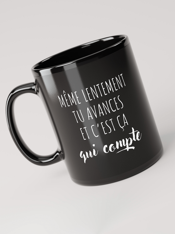 Mug Noir - Même lentement - Cadeau citation positive product image (2)