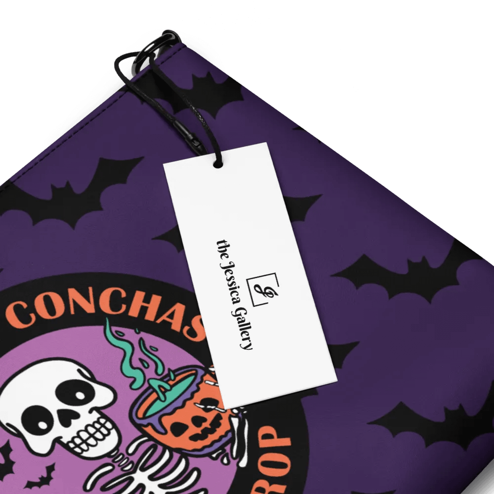Cafecito and Conchas Halloween Skeleton Flip-Sided Faux Leather Crossbody Bag product image (5)