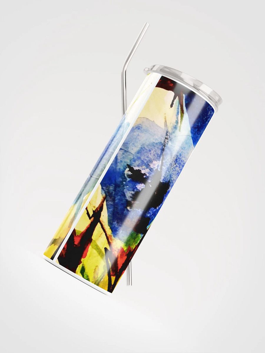 blue watercolour flowers printed on bottle product image (4)