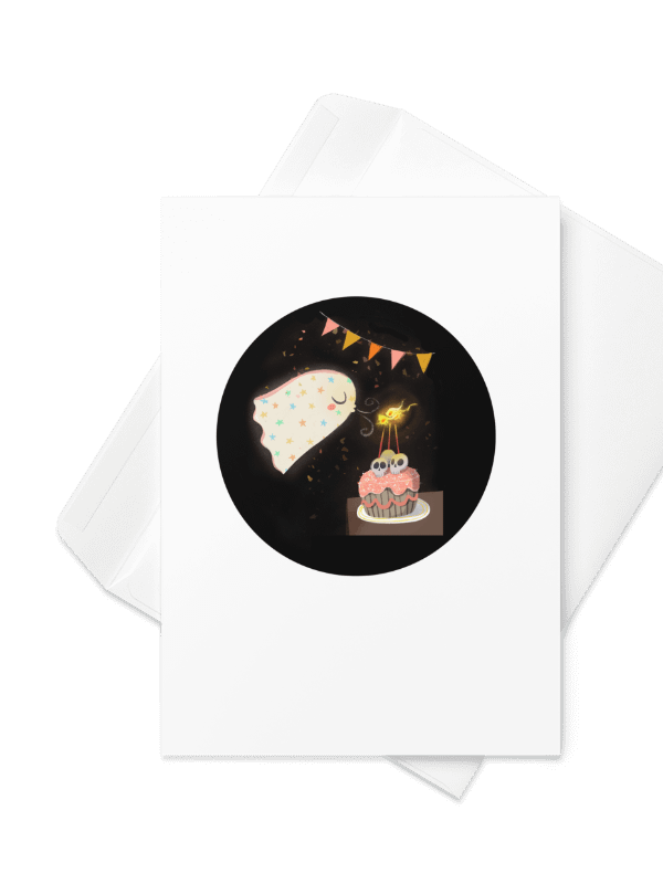 Little Ghost Birthday Cake - Greeting Card product image (3)
