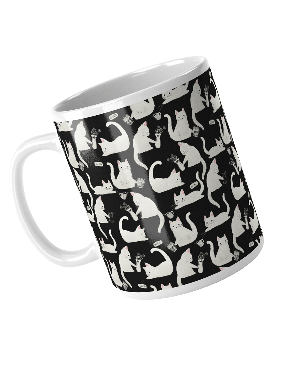 Bad Cats Knocking Stuff Over Mug, Black product image (3)