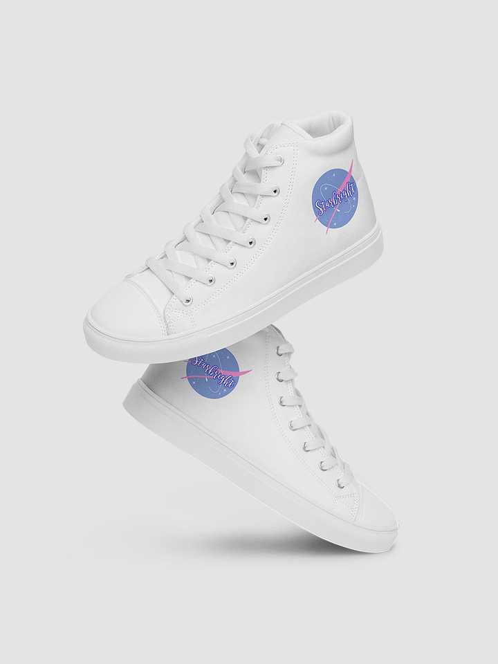 White Starbright The Band Women's High Top Canvas Shoes product image (1)