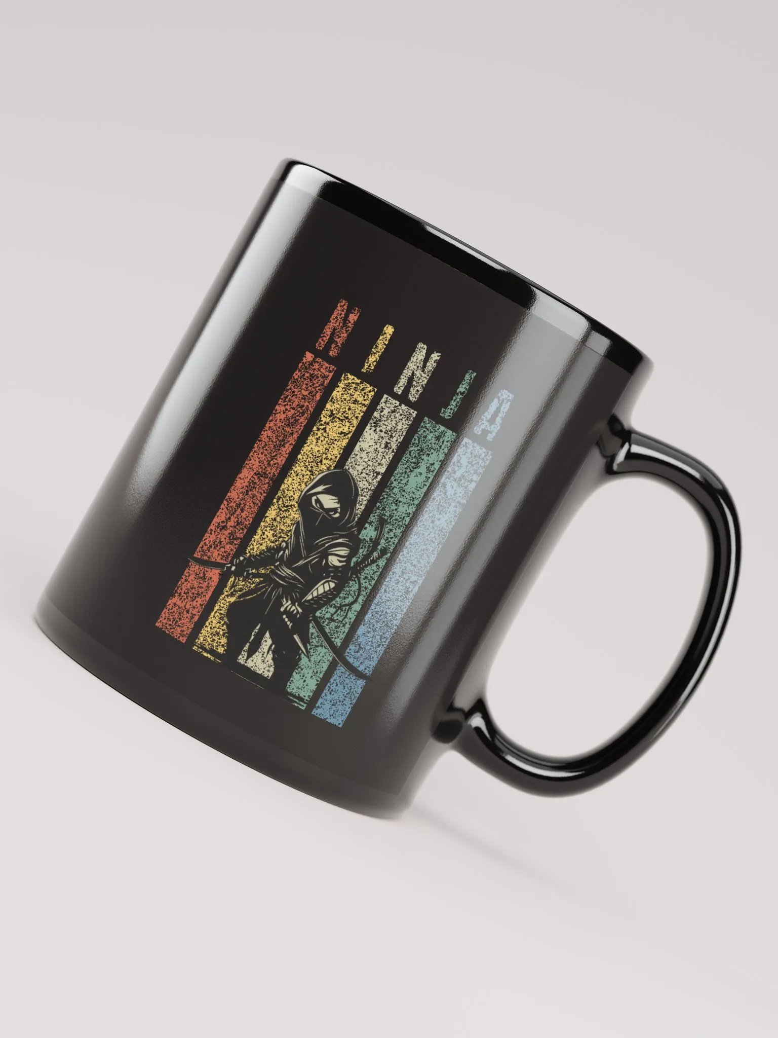 Retro Ninja Warrior | Black Mug product image (7)