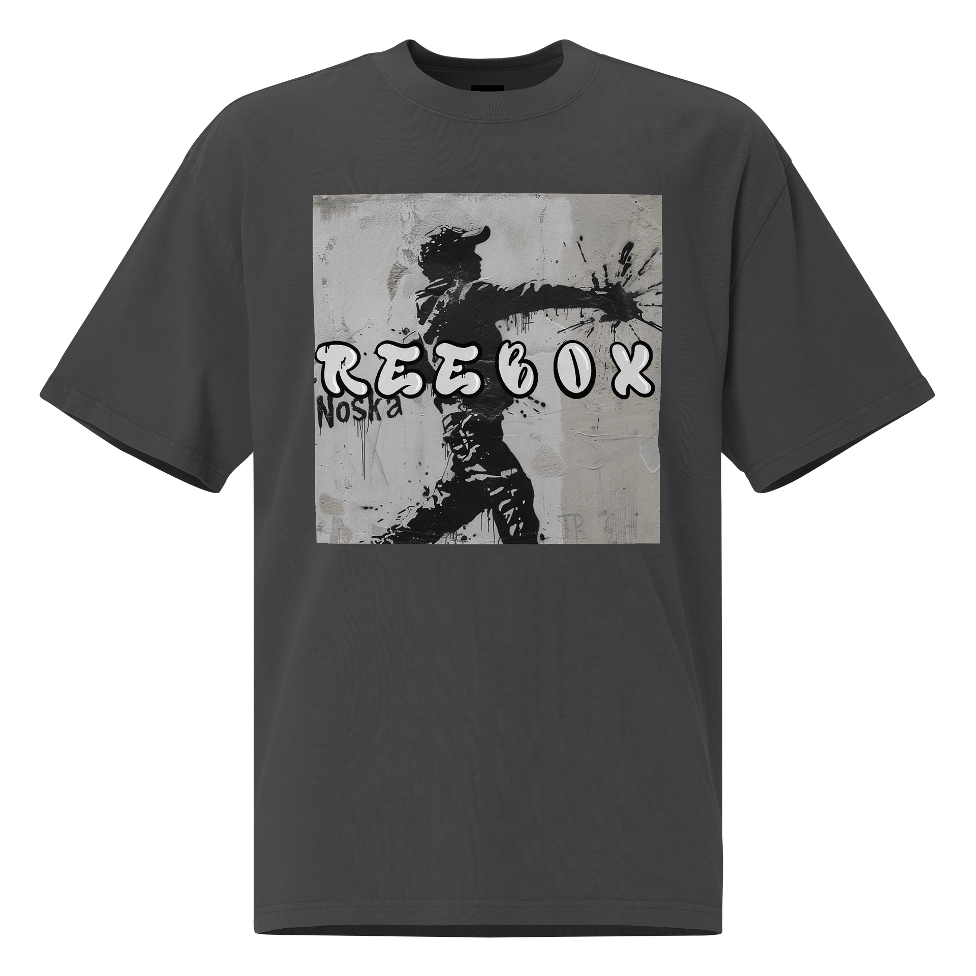 Urban Street Art Oversized Tee - 'REEBOX' Graffiti Design product image (1)