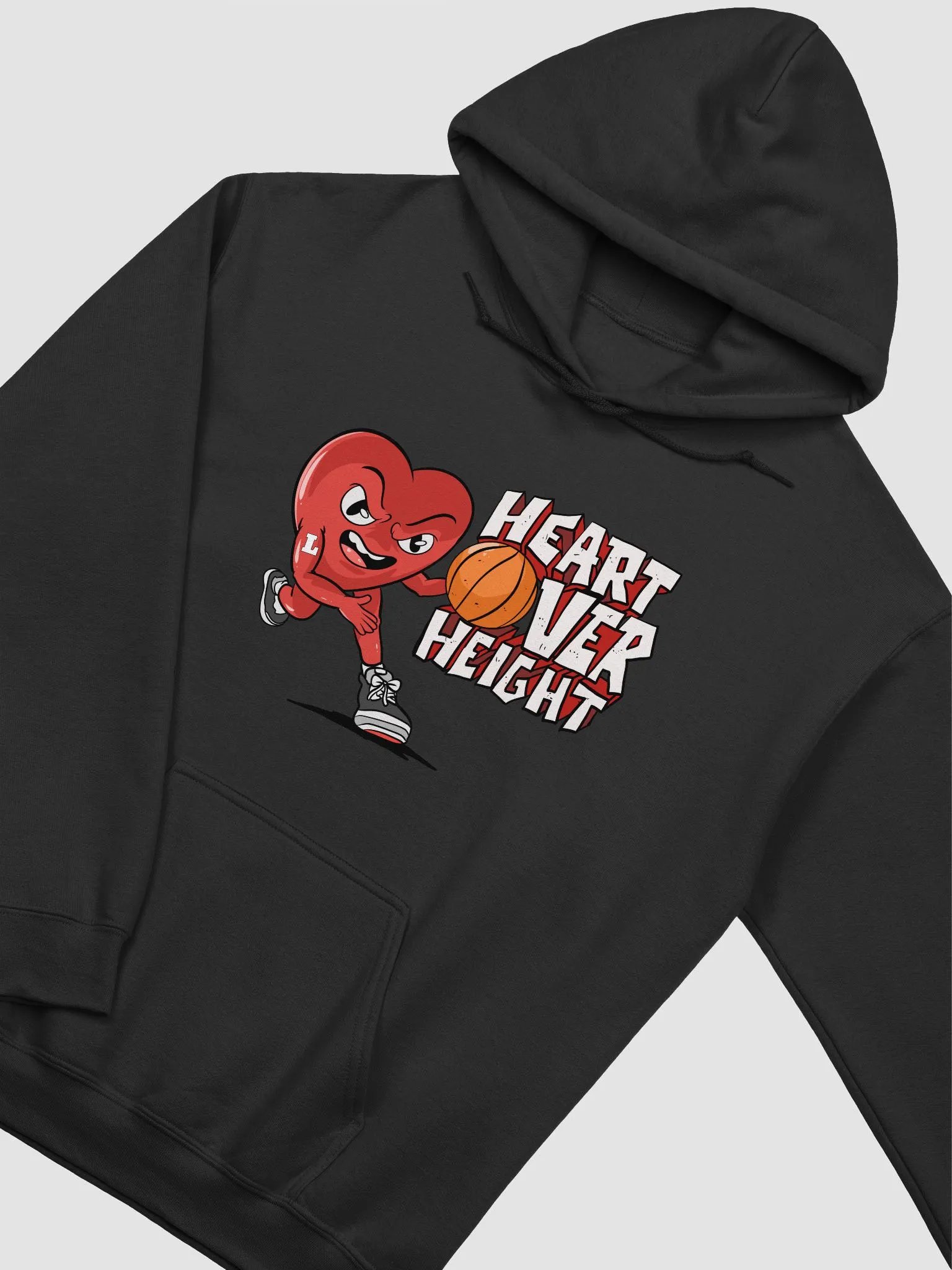 Heart over Height Red Basketball Hoodie product image (3)