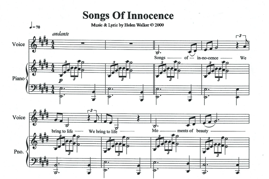 Songs of Innocence (Tenor Vocal & Piano) product image (1)