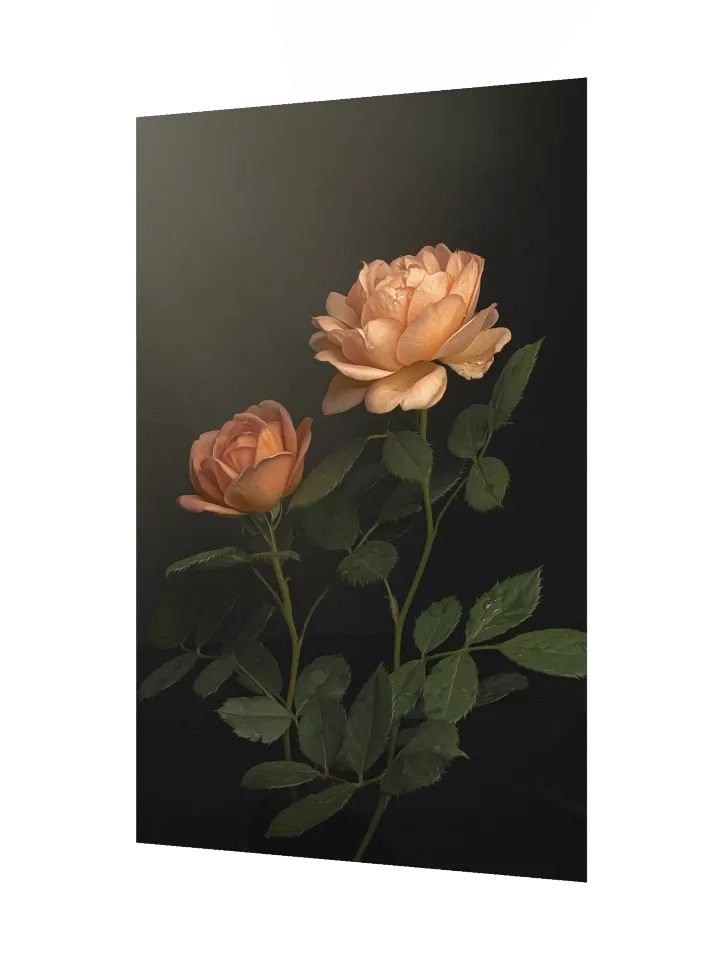 Peach English Roses: Enhanced Matte Paper Poster product image (2)
