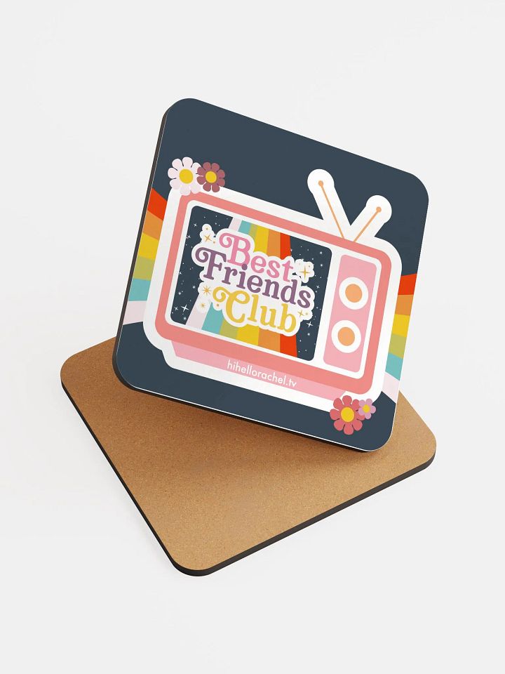 Best Friends Club PRIDE EDITION Glossed Cork Coaster product image (1)