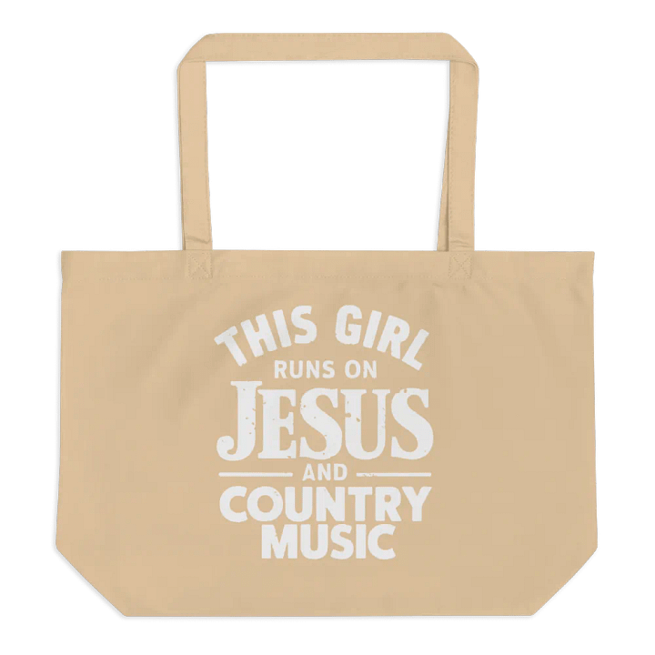 This Girl Runs On Jesus And Country Music Tote product image (1)
