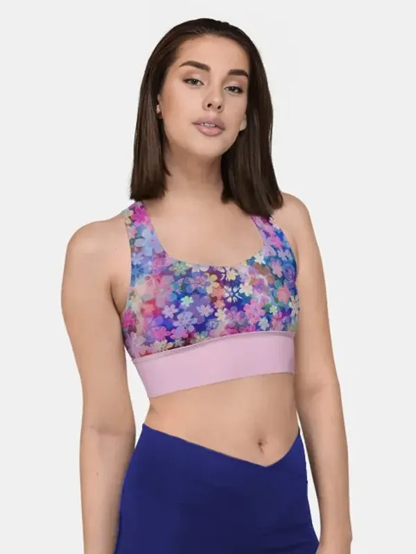Relax in flowers Recycled Longline Sports Bra product image (3)