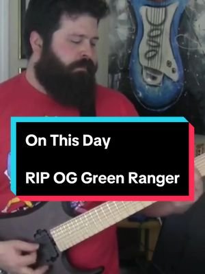 #onthisday 2 Years ago we lost Jason David Frank - the OG Green Ranger from MMPR. Crazy that it’s been 2 years.  Here’s what I wrote back in 2022 when I heard the news. “This afternoon I heard the horrible news and couldn’t believe it. I grew up watching the OG Mighty Morphin’ Power Rangers and vividly remember the week long event that introduced JDF’s Tommy Oliver. His character arch was a big deal and the Green Ranger was everyone’s favorite. Back when I created my MMPR Medley, I knew I had to include the classic Trumpet Call for the Dragonzord as well as the “Go Green Ranger Go” theme. Rest in piece JDF you’ll truly be missed.” #powerrangers #mightmorphinpowerrangers #guitartok #jasondavidfrank #jdf #maythepowerprotectyou #guitarcover #medley #greenranger #dragonzord #mmpr #rip  #restinpeace 